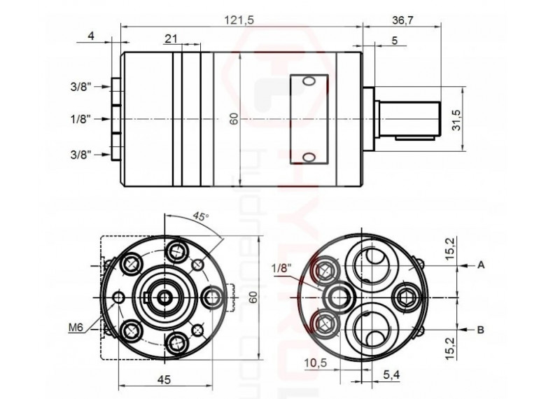 Orbita hidraulikus motor, MAMM50C/ VGMM50A1A